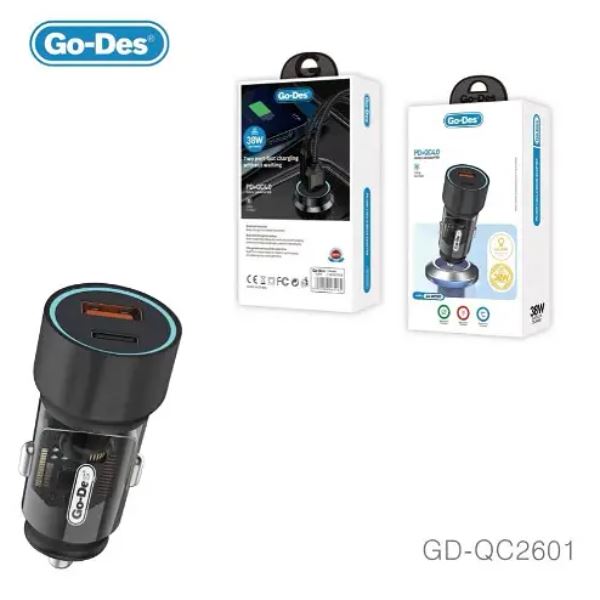 تصویر پیشفرض - شارژر فندکی گو-دس مدلGD-QC2601